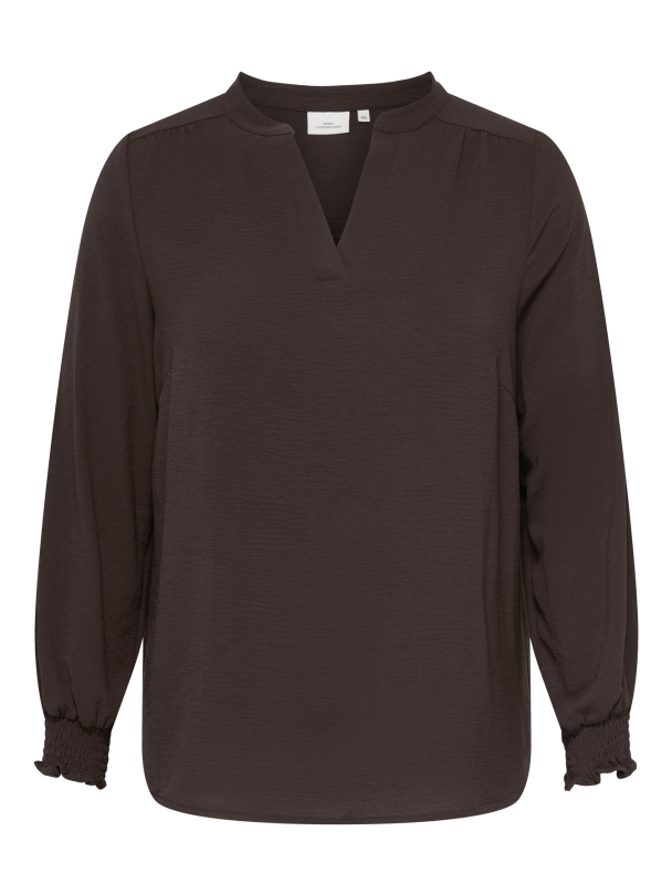 CARMETTA V-NECK LS TOP WVN NOOS - Image 1