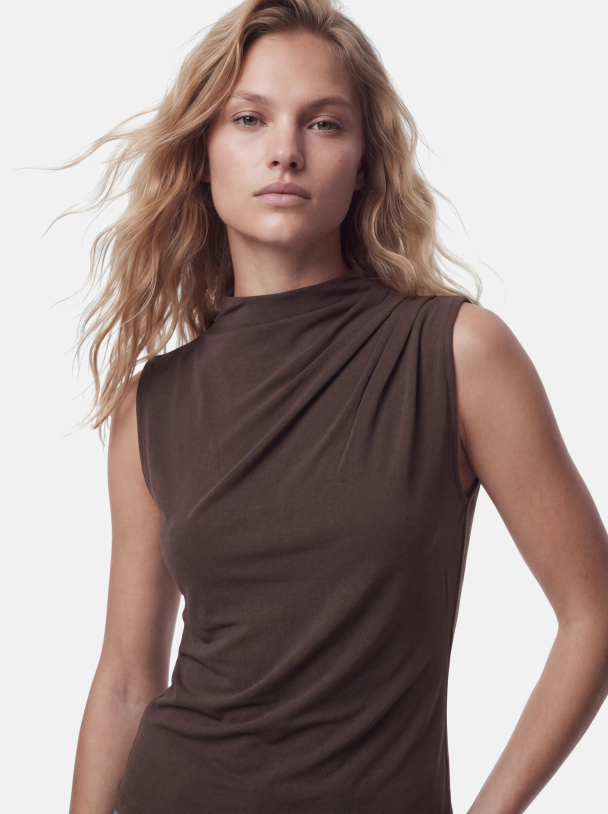PCMADISON SL DRAPED TOP JRS NOOS BC - Image 2