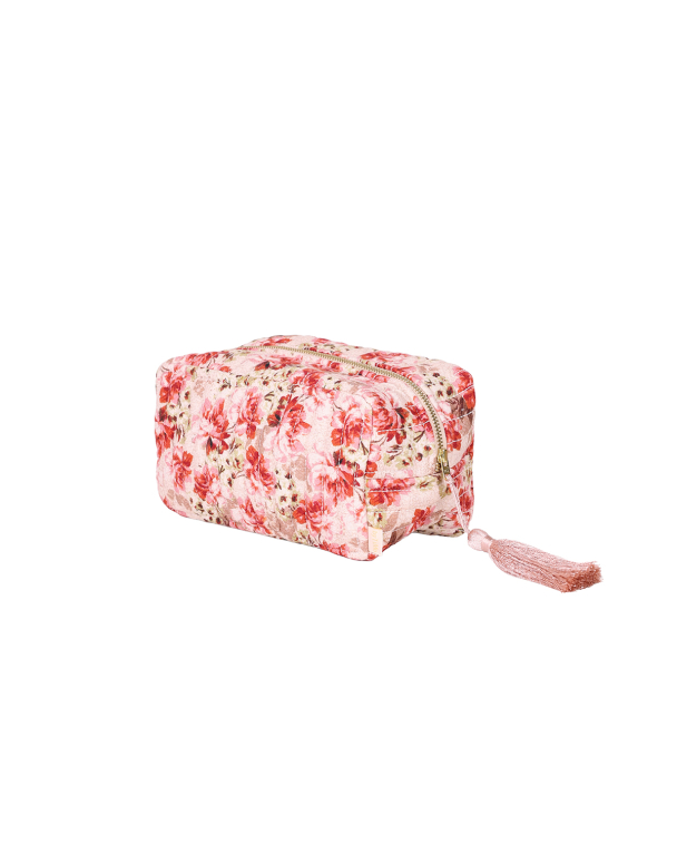 Cosmetic Bag Linen - Vintage Flowers - Image 1