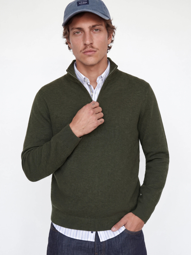 JPRMILANO STITCH KNIT HALF ZIP SN - Image 2