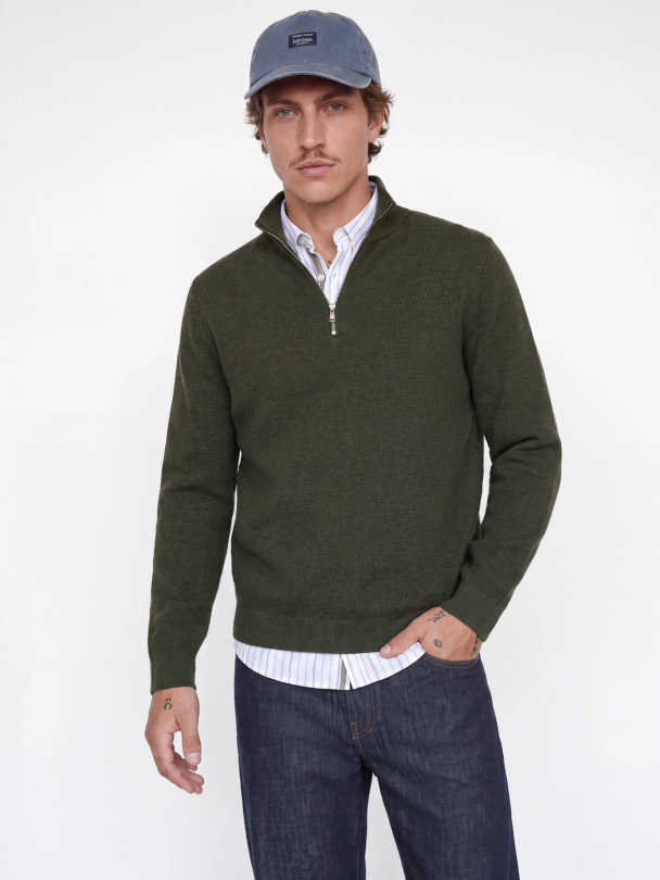JPRMILANO STITCH KNIT HALF ZIP SN - Image 3