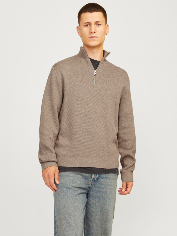 JPRMILANO STITCH KNIT HALF ZIP SN - Image 2