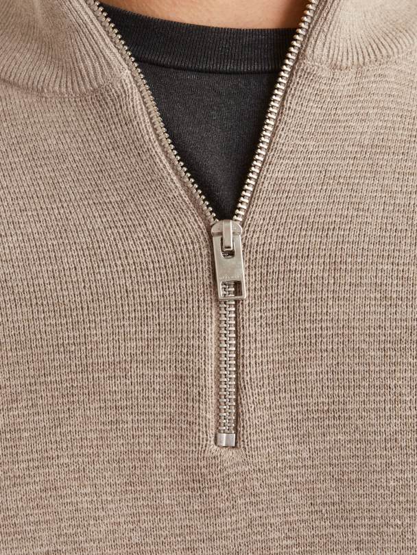 JPRMILANO STITCH KNIT HALF ZIP SN - Image 3