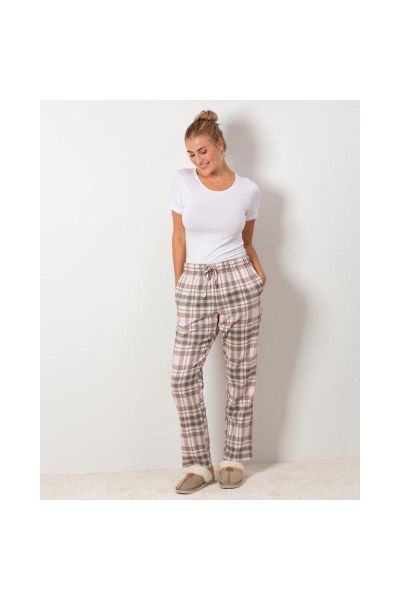 Pyjamasbukse Flanell Rutet 66232