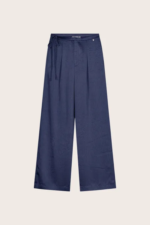 Emma Trousers – Mørkeblå bukse med vide ben fra Fabienne Chapot