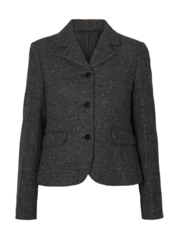 Clea Short Blazer – Black Multi Structure
