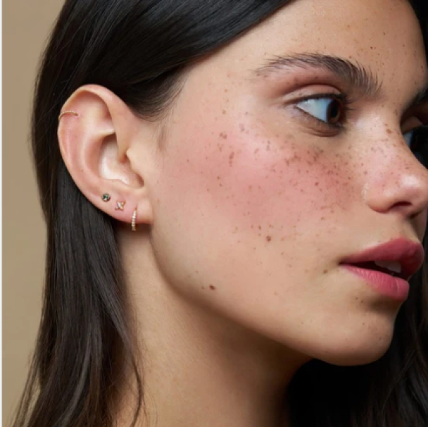 Pave Cross & Green Stud Earring Pack - Image 2