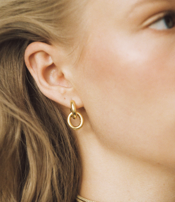 Chunky Hoop Tiny - Gold Plated - Image 2