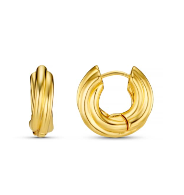 Chubby Intertwined Hoop Earrings  - Image 1