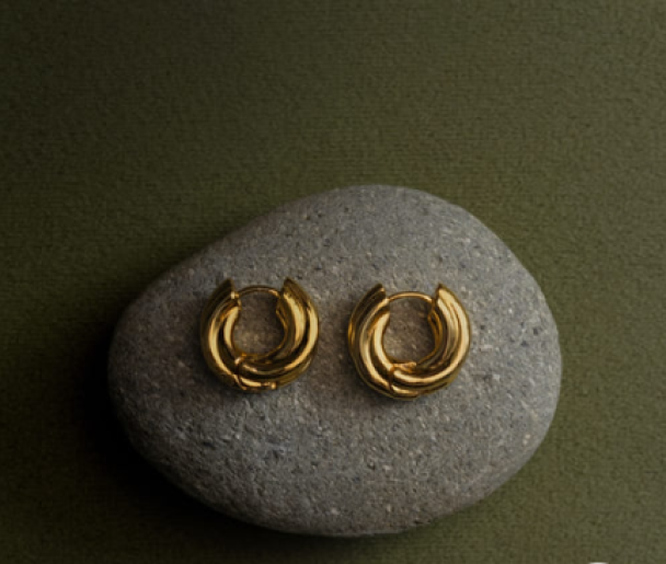 Chubby Intertwined Hoop Earrings  - Image 3