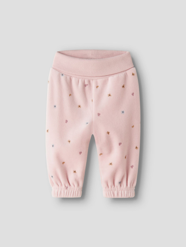 NBFNabiaya velourbukse, rosa - Image 1