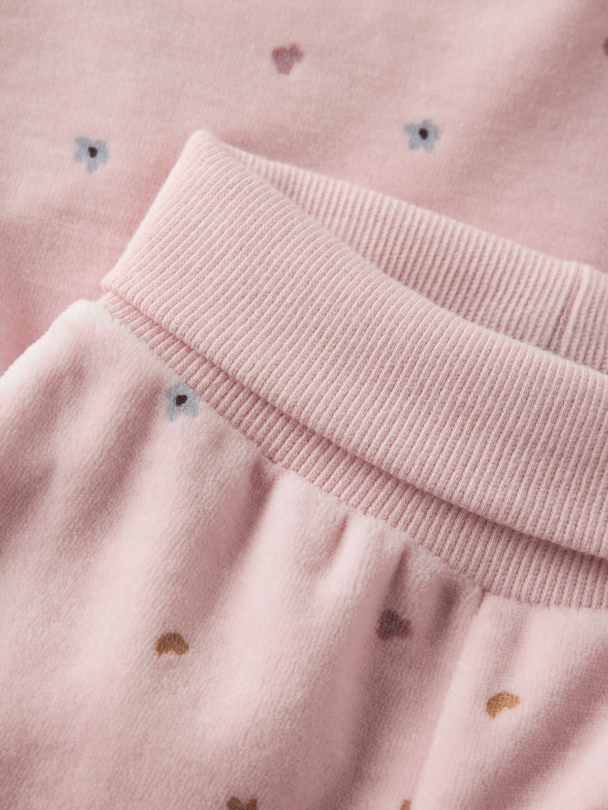 NBFNabiaya velourbukse, rosa - Image 4