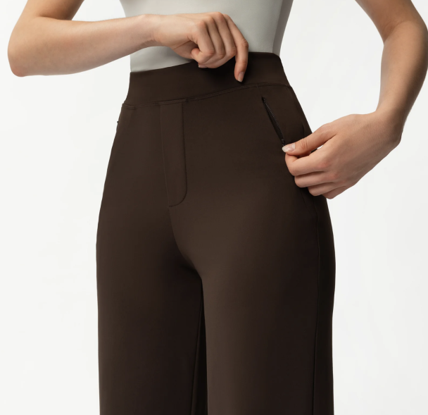Asana Relaxed Straight Pant - Dark Brown   - Image 3