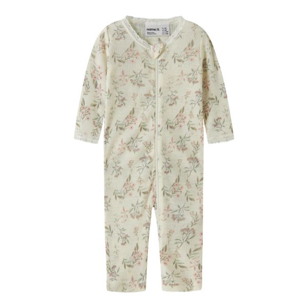 Wang Wool Nightsuit, Snow White/ Flowers and Leaves - Name It