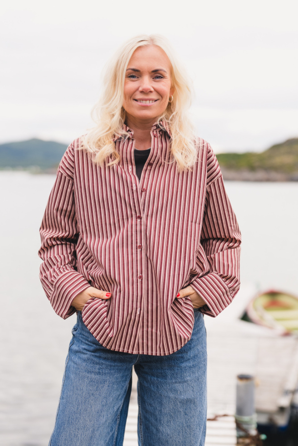 Ida Maja Shirt - M Rose/Choco T - Image 1