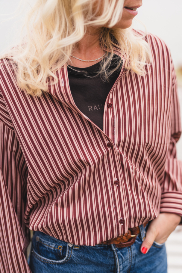 Ida Maja Shirt - M Rose/Choco T - Image 3