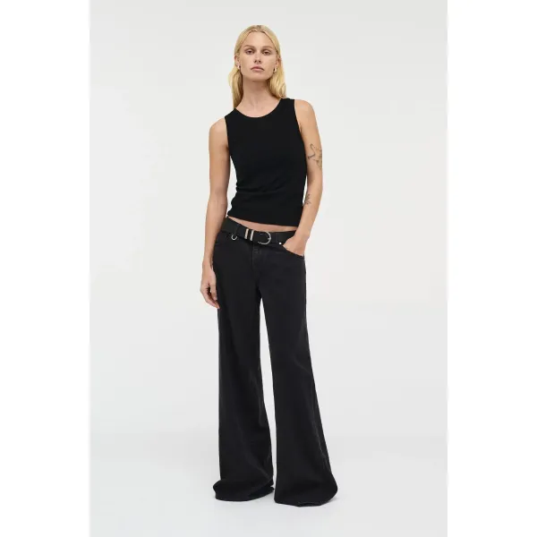 Milla Wide Blackout – Sort jeans fra NEUW