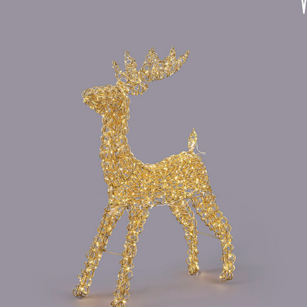 Curly LED-reinsdyr 80 cm - Gull