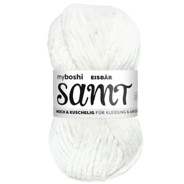 Myboshi Samt Chenillegarn 100g - 891 Polar bear