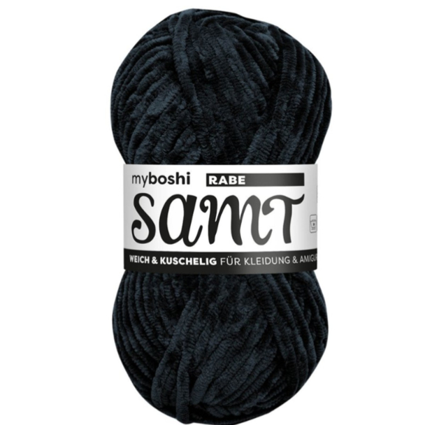 Myboshi Samt Chenillegarn 100g - 896 Raven