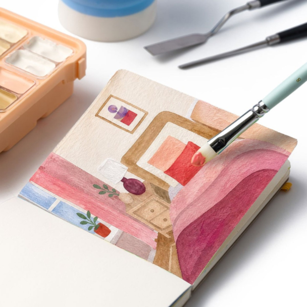 HIMI Twin Cup Gouache Sett Fersken 12stk – Portrett - Image 2