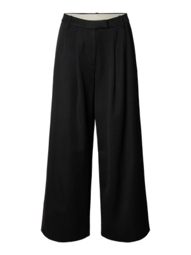 Thilde Extra Wide High Waist Pant – Black - Image 2