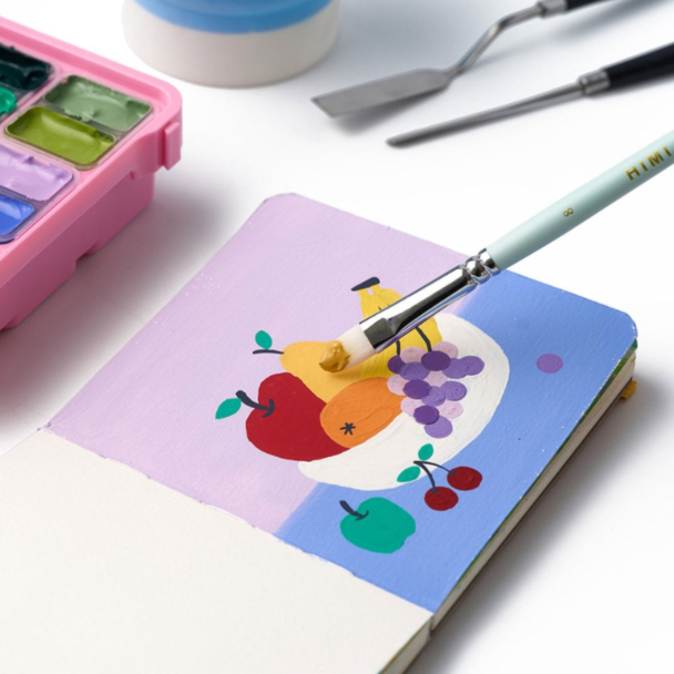 HIMI Twin Cup Gouache Sett Rosa 12stk – Botanisk - Image 2