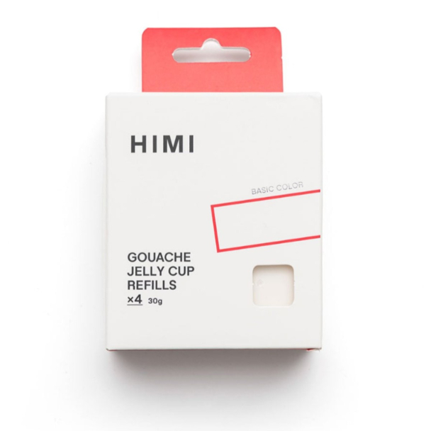 HIMI Jelly Cup Gouache Refill 4stk – Titanium White - Image 1