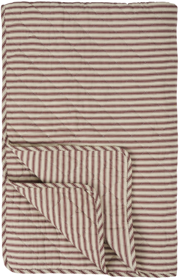 Quilt i Sand & Plommefargede striper - Image 1