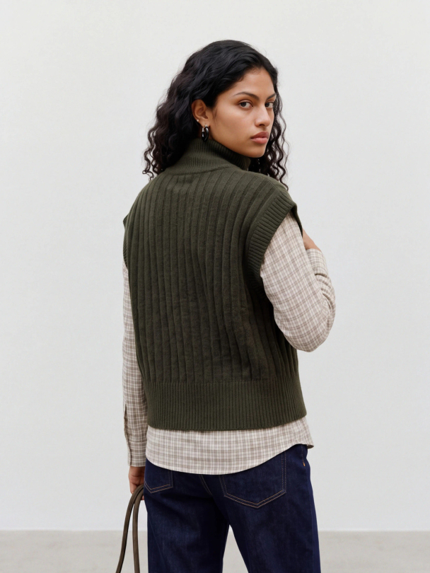 VMBANG RIB SL HIGHNECK ZIPPER VEST NOOS - Image 5