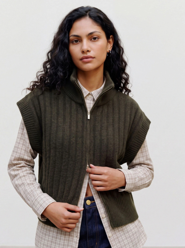 VMBANG RIB SL HIGHNECK ZIPPER VEST NOOS - Image 3