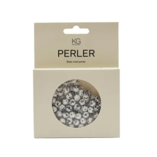 Perleboks Rund Marmor 8mm - Image 1