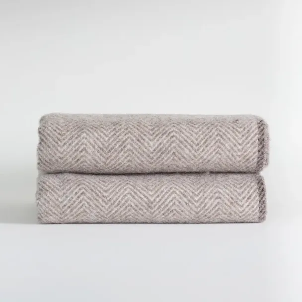 Mykt Ullpledd - Beige - Image 2