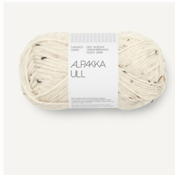 Alpakka Ull - 2523 - Natural White / Brown Tweed
