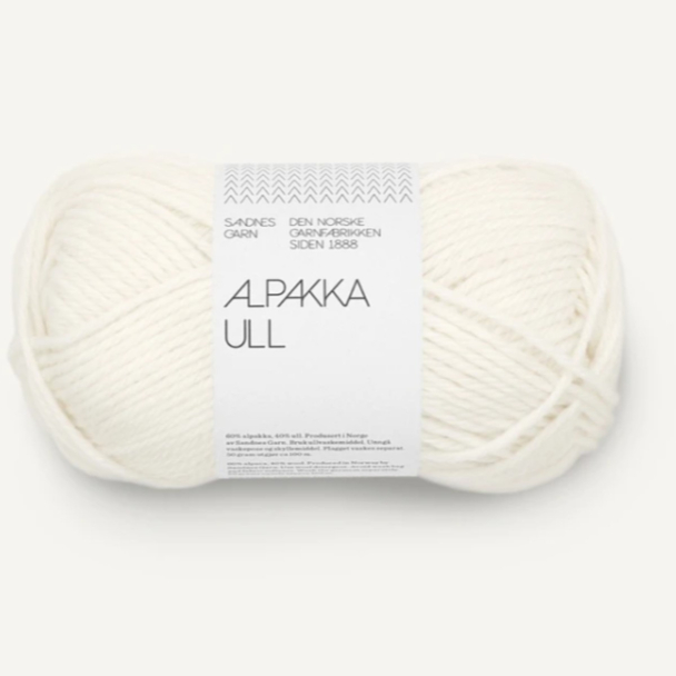 Alpakka Ull -1002 - White