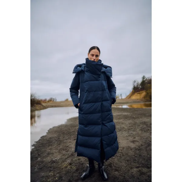 Micco Hat Down Coat Blue