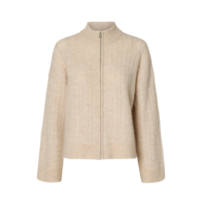 Lulu Cable Knit Zipper cardigan
