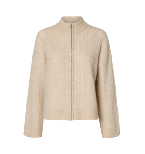 Lulu Cable Knit Zipper cardigan
