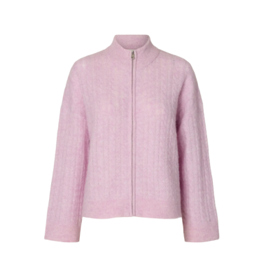 Lulu Cable Knit Zipper cardigan