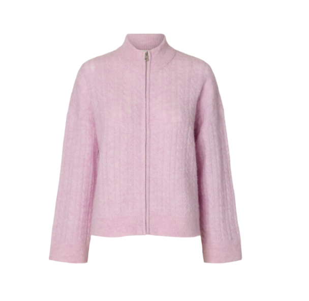 Lulu Cable Knit Zipper cardigan