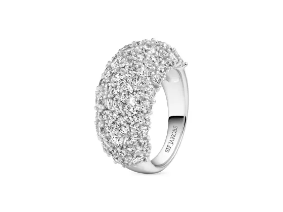 Ring Cristallo Grande, s&oslash;lv