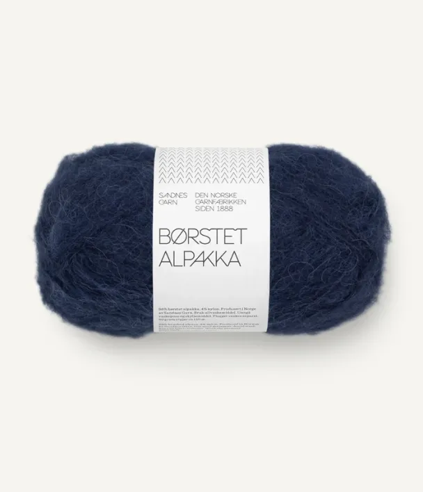Børstet Alpakka navy 5575