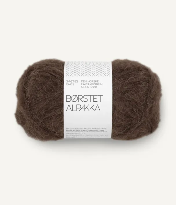 Børstet Alpakka dark brown 3082