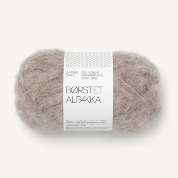 Børstet Alpakka - 2650 - Beige Melange