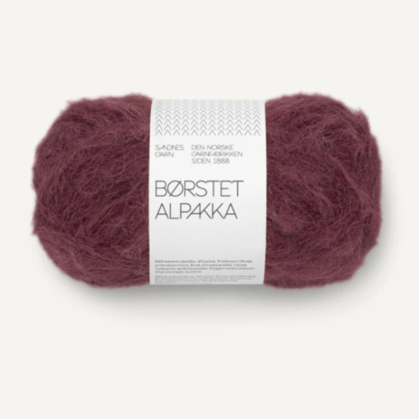 Børstet Alpakka - 4372 - Burgundy