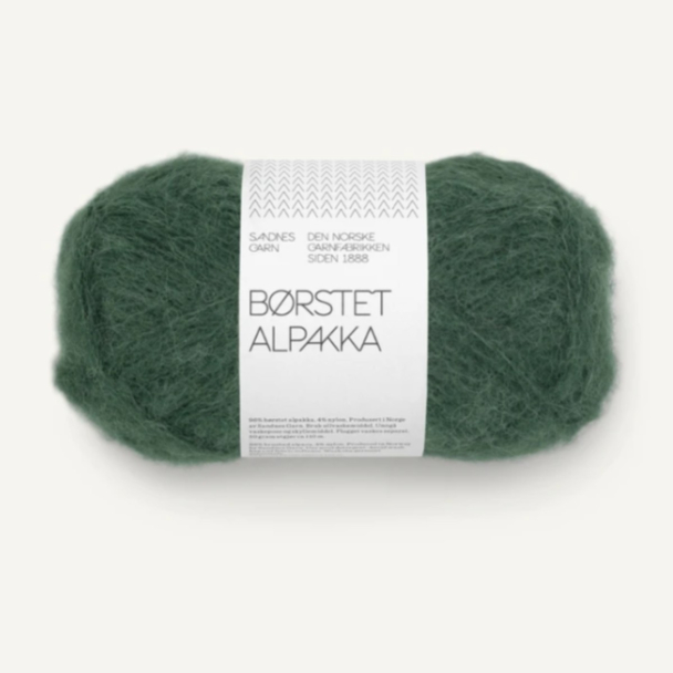 Børstet Alpakka - 8581 - Deep Forest Green