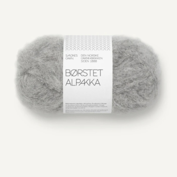 Børstet Alpakka - 1042 - Grey Melange