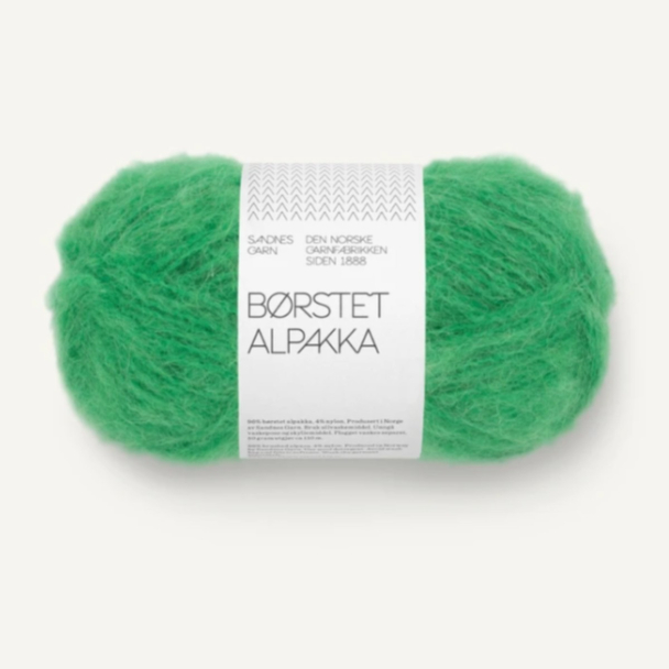 Børstet Alpakka - 8236 - Jelly Bean Green