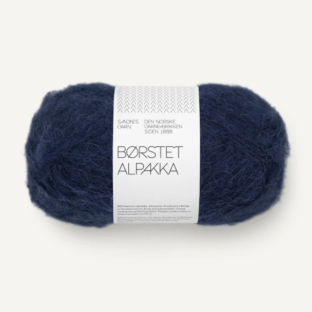Børstet Alpakka - 5575 - Navy