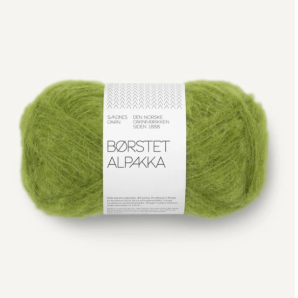 Børstet Alpakka - 9564 - Matcha
